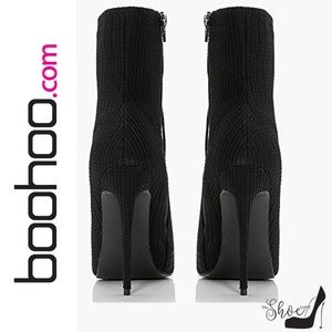 Boohoo Shoes - BooHoo: Lucy Lace Up Pointed Toe Sock Boots Boohoo Shoes - BooHoo: Lucy Lace Up Pointed Toe Sock Boots